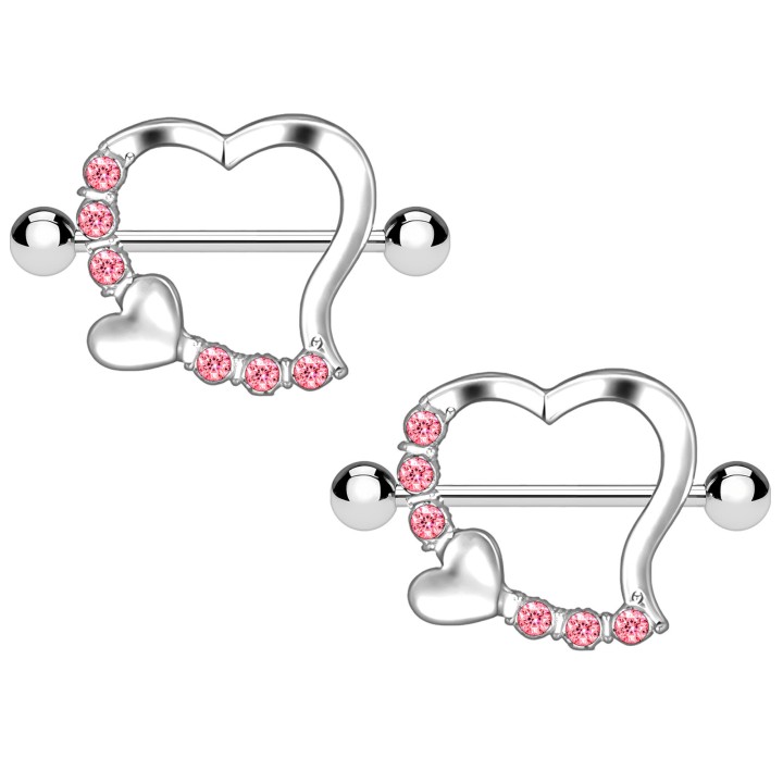 Fetish Straight Barbell Decor Ring BDSM Erotic - Red