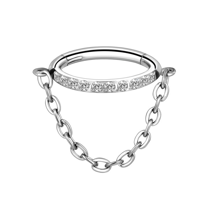 Rook Earring Nose Clicker Piercing Conch Jewelry Helix Huggie - Silver / 16G / 08 mm