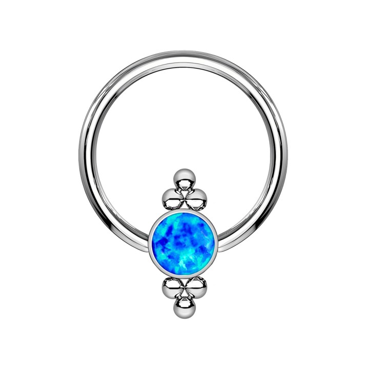 Daith Clicker Nose Jewelry Piercing Ring Septum Hoop - Silver / 16G / 10 mm