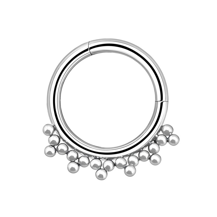 Septum Piercing Jewelry Daith Hoop Nose Ring - Silver / 16G / 10 mm