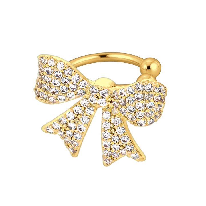 Dainty Jewelry Wrap Around Hoop Faux Piercing No Clip Helix Jacket - Gold