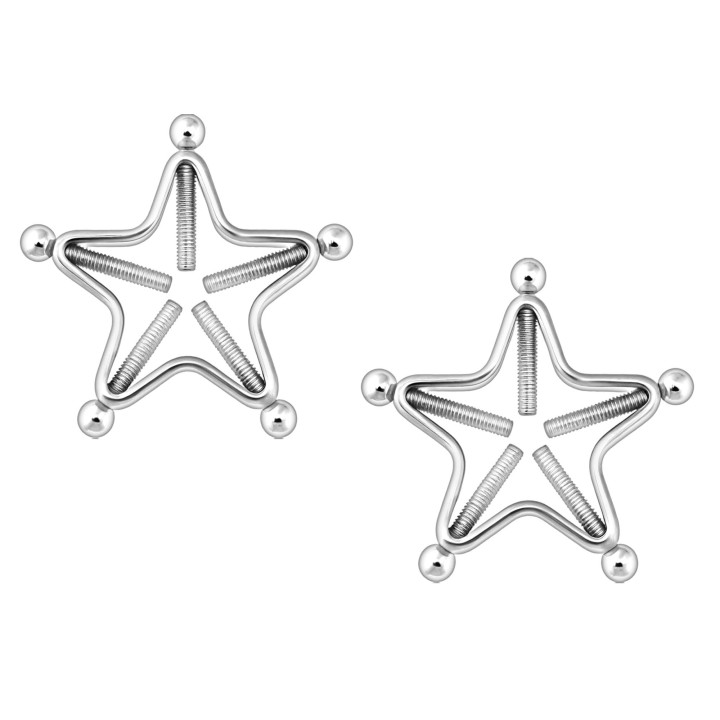 Faux Piercing Sexy Nipple Jewelry No Clips Breast Piercing - Silver