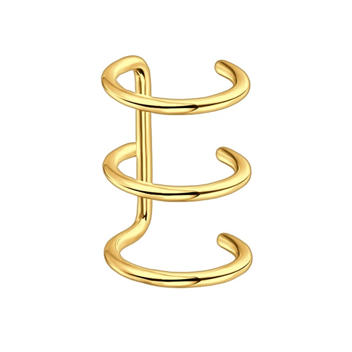 Dainty Jewelry Faux Piercing Hoop Helix Cuff Non Pierced Wrap Conch Clip - Gold