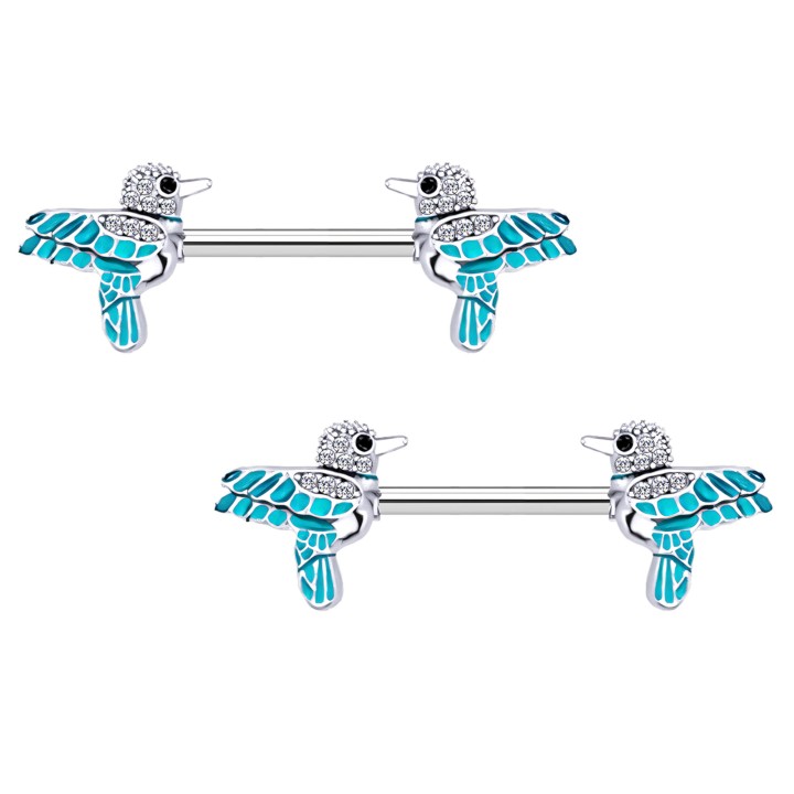 BDSM Erotic Nipple Ring Decor Piercing Bar Barbell - Silver