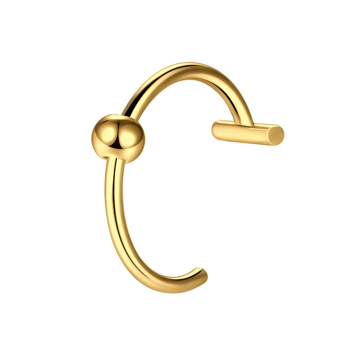 Temporary No Piercing Jewelry Fake Hugger Faux Piercing - Gold / 18G / 10 mm