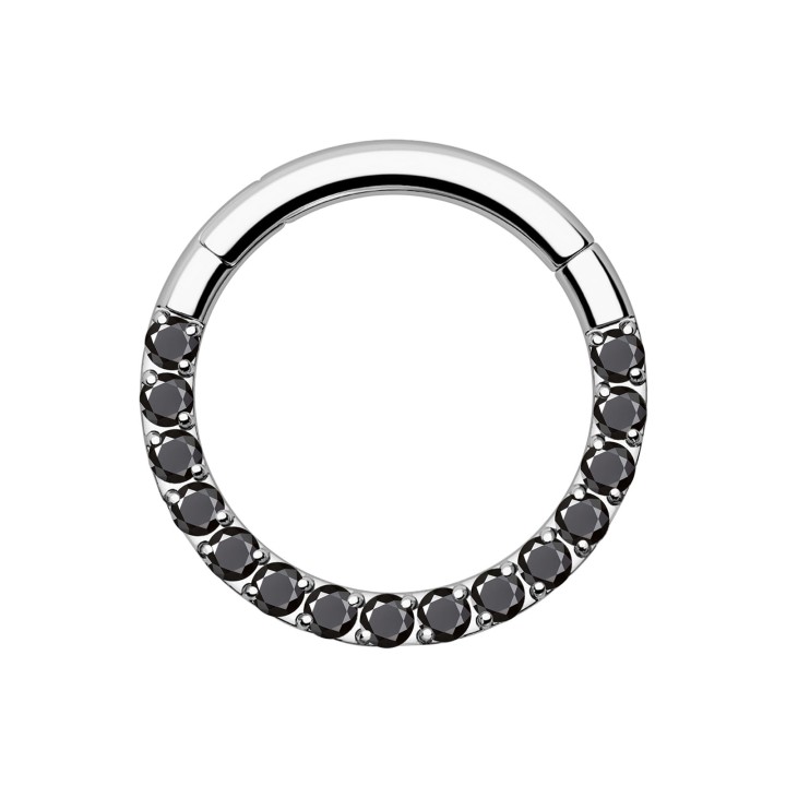 Daith Ring Septum Clicker Piercing Hoop Jewelry Nose Piercing - Silver / 16G / 08 mm