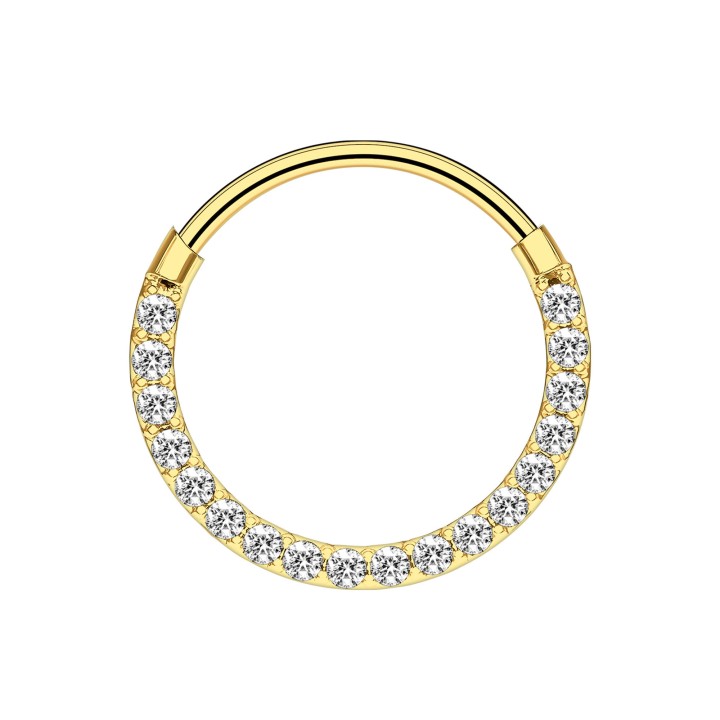 Piercing Hoop Nose Ring Daith Earring Septum Clicker - Gold / 20G / 06 mm