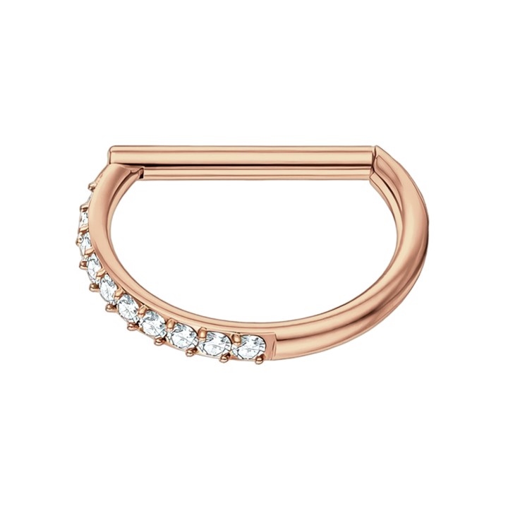 Nose Earlobe Hoop Nostril Huggie Helix Piercing Cartilage Ring - Rose Gold / 16G / 12 mm