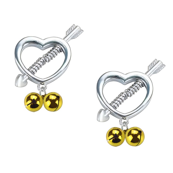 Nipple Weights Fake Ring Jewelry No Piercing Clips Breast Piercing - Yellow