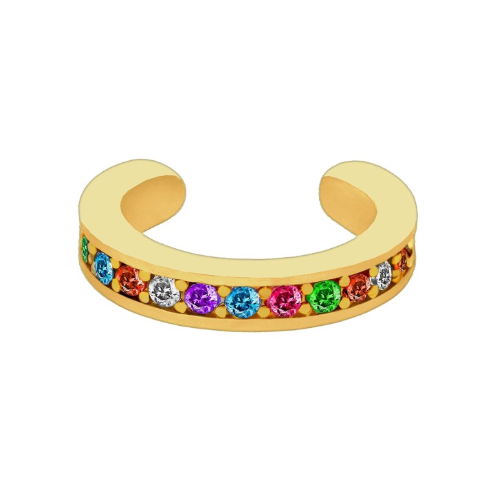 Clip-On Jewelry Helix Hoop Dainty Cuff Fake Piercing No Wrap - Gold