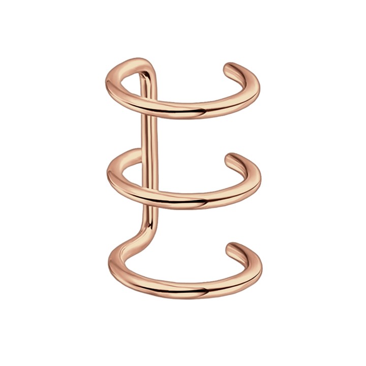Non Pierced Wrap Around Jewelry Helix Clip Dainty Hoop Fake Piercing Cuff - Rose Gold