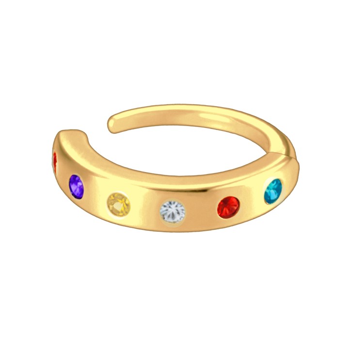 Cartilage Conch Jacket Non Pierced Hoop Faux Piercing Jewelry Ear Wrap - Gold