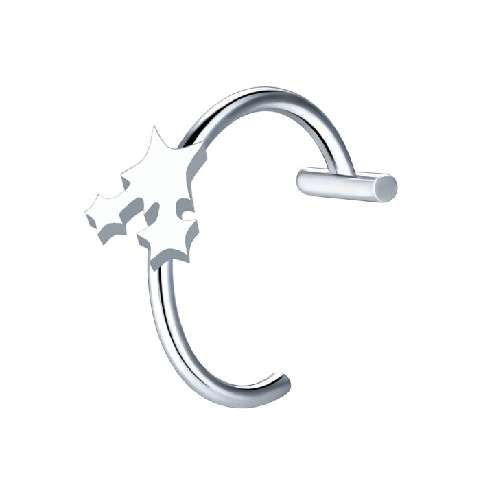 Minimalist Clip-On Decoration Simple Fake Piercing Labret - Silver / 18G / 10 mm