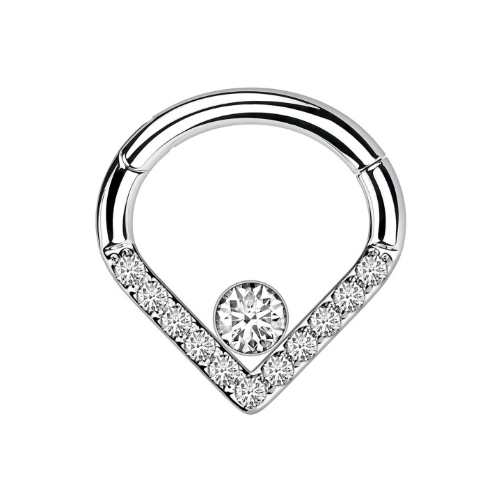 Septum Hoop Piercing Nose Daith Jewelry - Silver / 16G / 10 mm