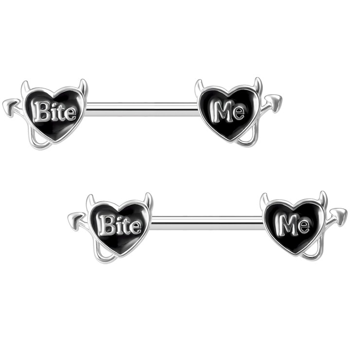 Nipple Barbell Fetish Jewelry Piercing Intimate Adult - Silver