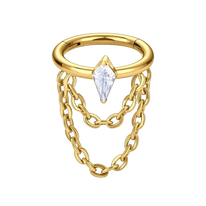 Ear Huggie Rook Jewelry Conch Hoop Piercing Nose - Gold / 16G / 08 mm