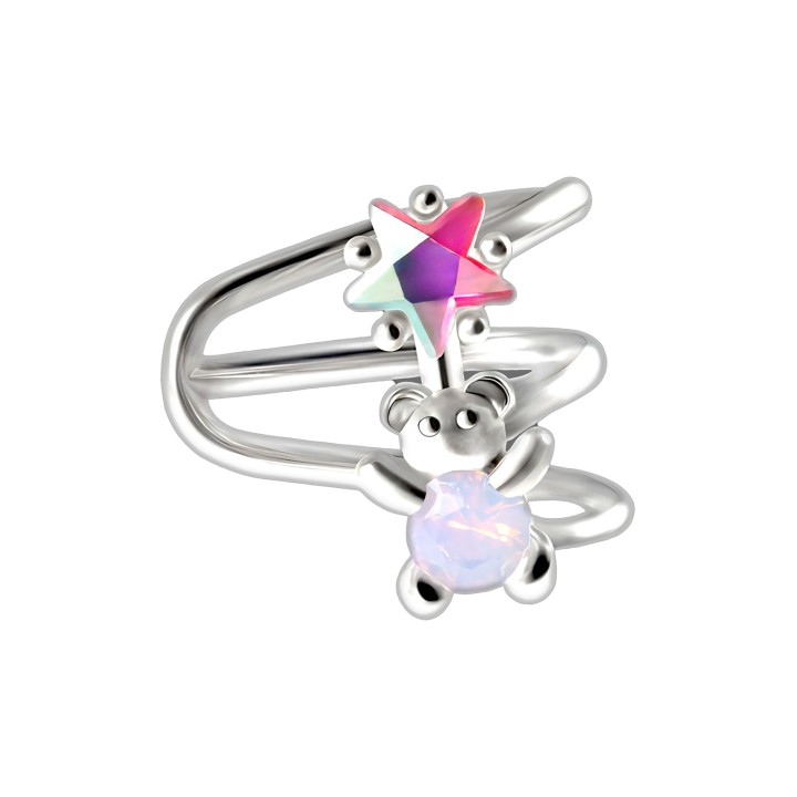 Non Pierced Clip Dainty Hoop Helix Wrap Faux Piercing Cuff Cartilage Jewelry - Silver