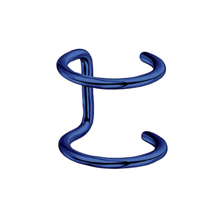 Faux Piercing Wrap Helix Clip Dainty Hoop Wrap Around Jewelry - Blue