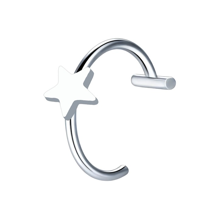 Lip Accessory Faux Piercing Jewelry Non-Piercing Fake Hugger - Silver / 18G / 10 mm