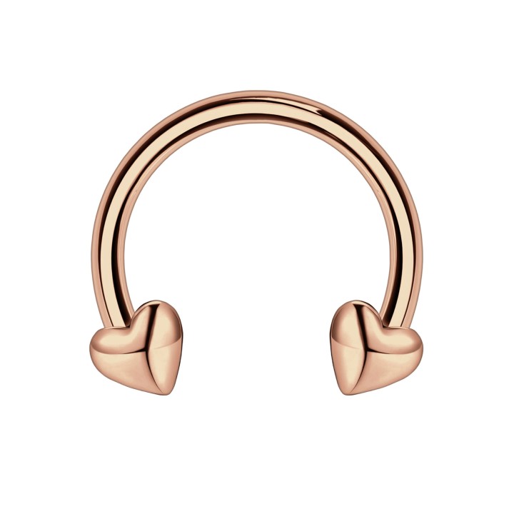 Nose Earring Circular Barbell Piercing Daith Hoop Conch Ring - Rose Gold / 16G / 10 mm