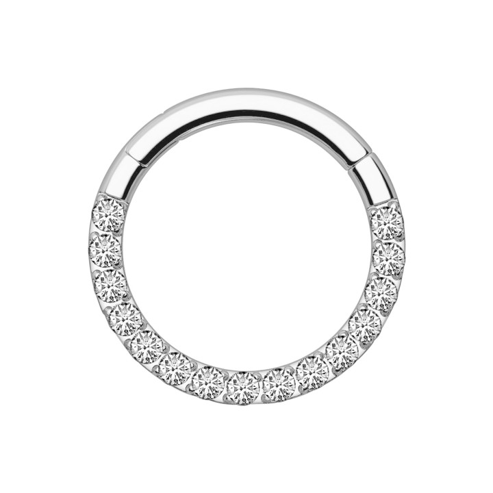 Daith Earring Septum Hoop Nose Clicker Piercing Ring Nose Jewelry - Silver / 16G / 06 mm