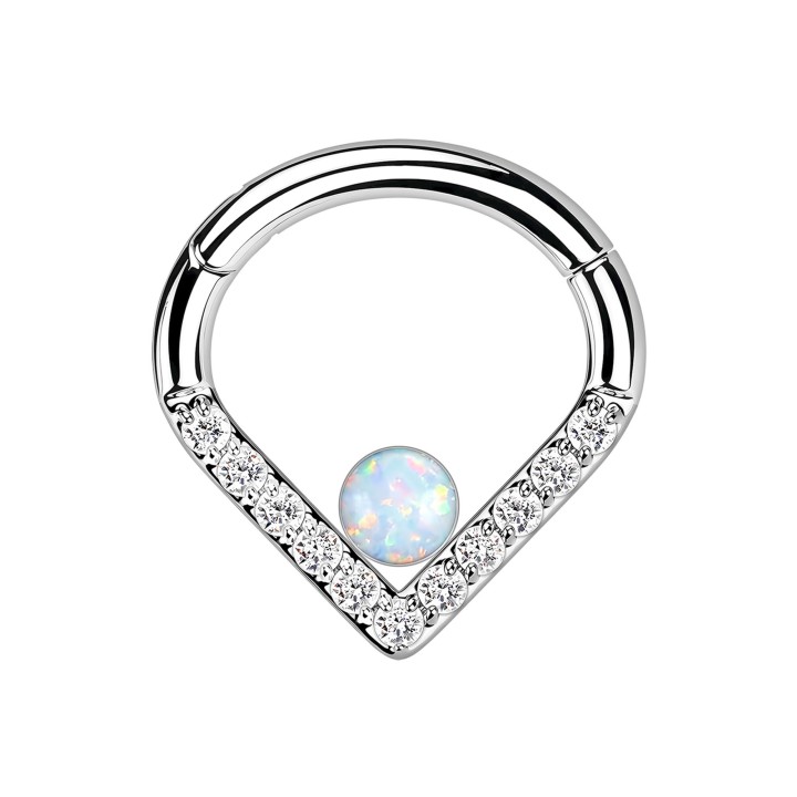 Piercing Daith Septum Earring Nose Jewelry - Silver / 16G / 10 mm