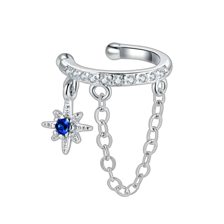 Dainty Wrap Around Jacket Helix Hoop Cartilage Clip Non Pierced Jewelry - Silver