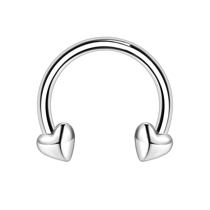 Helix Hoop Tragus Piercing Circular Barbell Earring Cartilage Earring - Silver / 16G / 10 mm