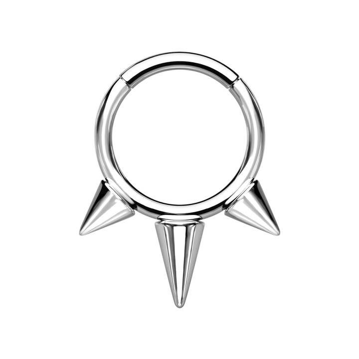 Septum Earring Nose Piercing Daith Hoop - Silver / 16G / 08 mm