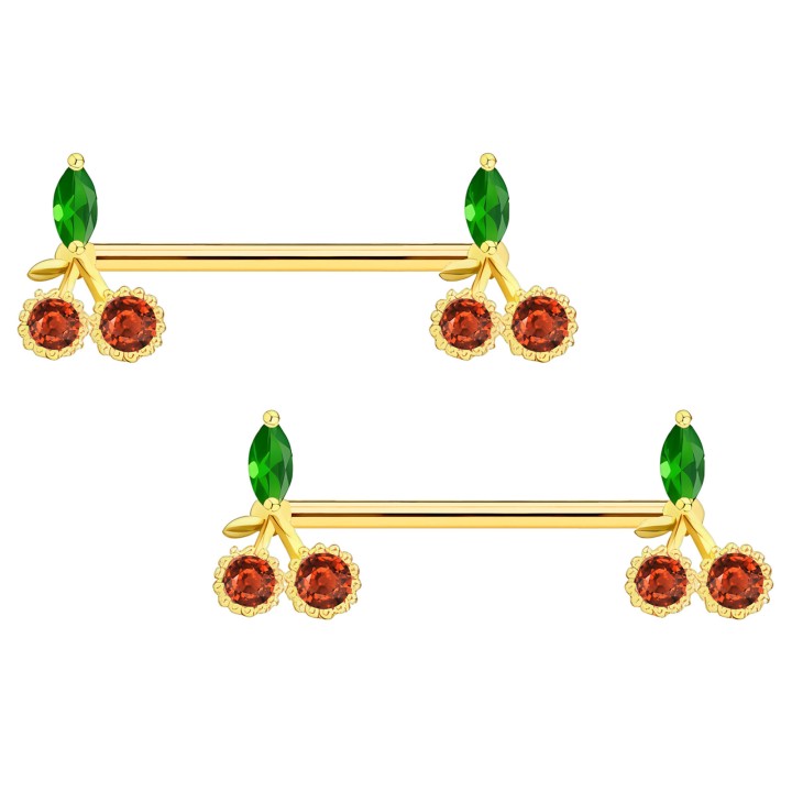 Straight Barbell Adult Jewelry Breast Piercing Nipple Ring - Gold