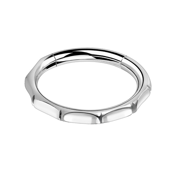 Helix Hoop Ear Jewelry Conch Nostril Piercing Clicker - Silver / 16G / 10 mm