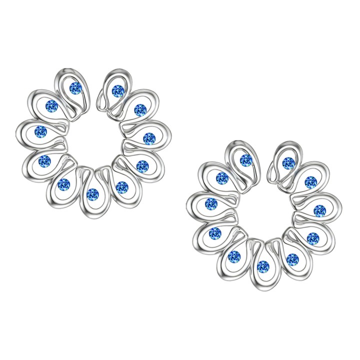 Sexy Jewelry Adjustable Set Breast Piercing No Clips Faux - Blue