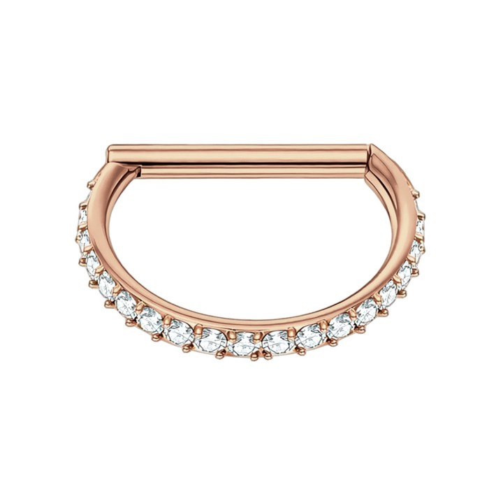 Earlobe Huggie Tragus Earring Piercing Ear Ring Nose - Rose Gold / 16G / 10 mm