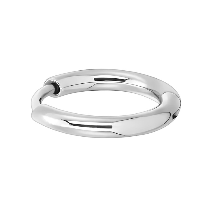 Piercing Huggie Tragus Hoop Ear Jewelry Earlobe Piercing Ring - Silver / 18G / 10 mm