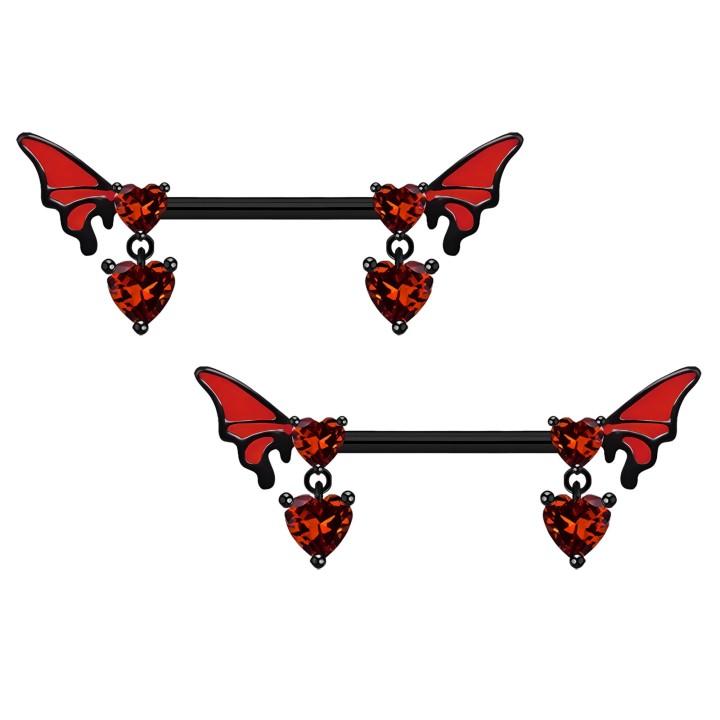 Piercing Bar Fetish Nipple Ring BDSM Erotic Jewelry - Black