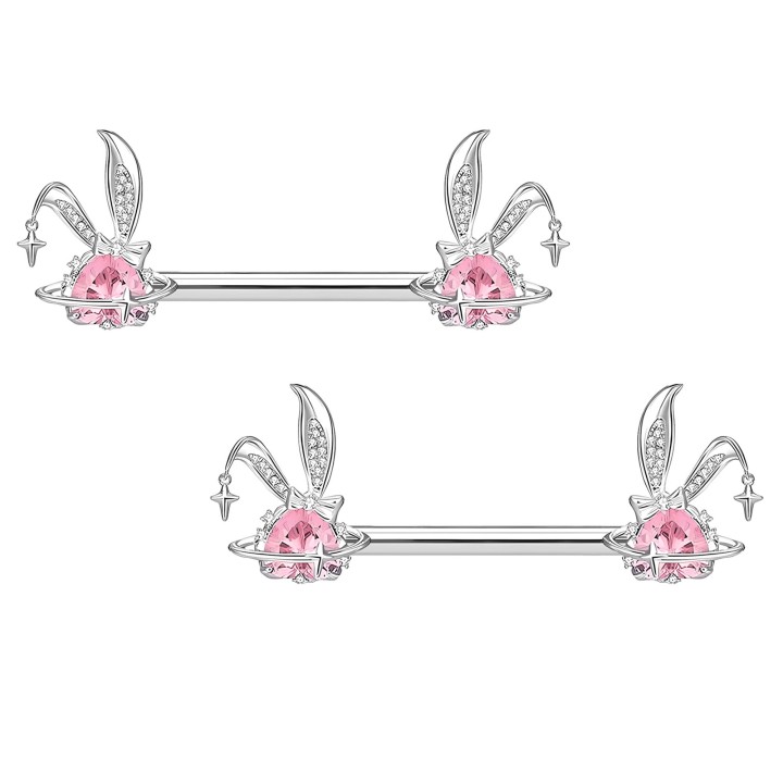 Adult Nipple Barbell Straight Piercing Breast - Silver