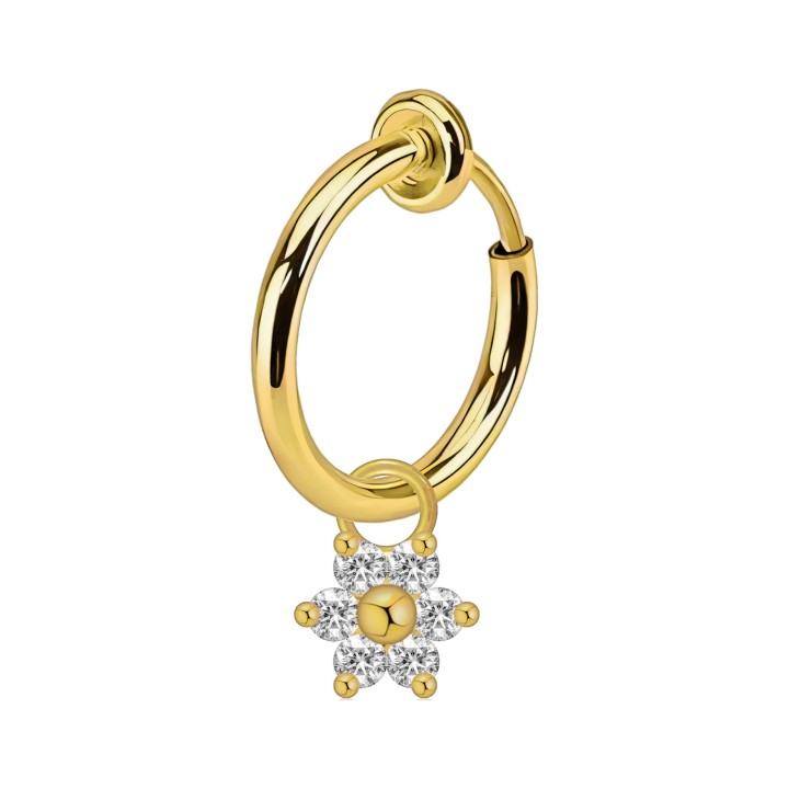 Nose Fashion Clip-On Septum Temporary - Style1 / Gold