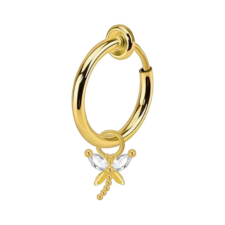 Jewelry No Piercing Faux Hugger Clip-On - Style2 / Gold