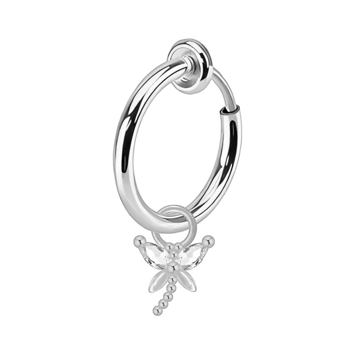 Hugger Clip-On Nose Faux Cuff Temporary - Style2 / Silver