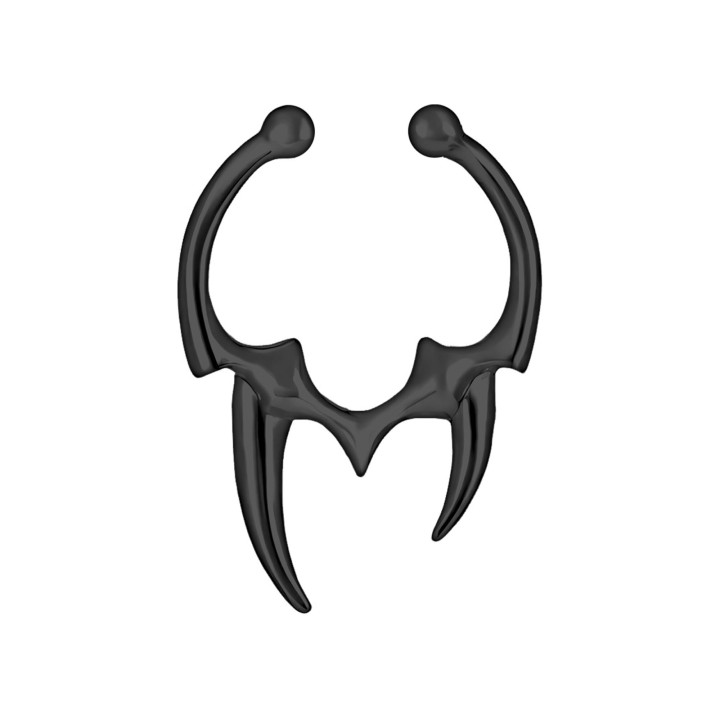 Faux Nose Ring Clip-On Decoration Hugger - Black