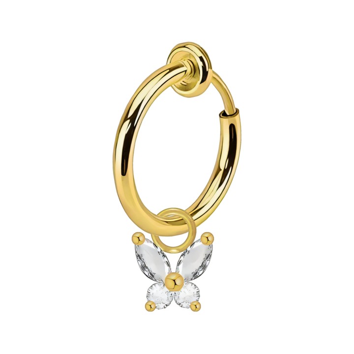 Faux Nose Non-Piercing Clip-On Temporary - Style3 / Gold