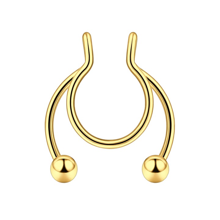 Nose Fashion Faux Non-Piercing Temporary Ring - Gold