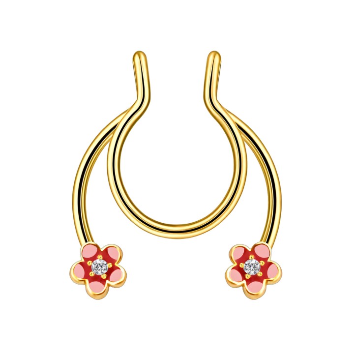Faux Nose Ring Temporary Clip-On Hugger Non-Piercing - Style 1
