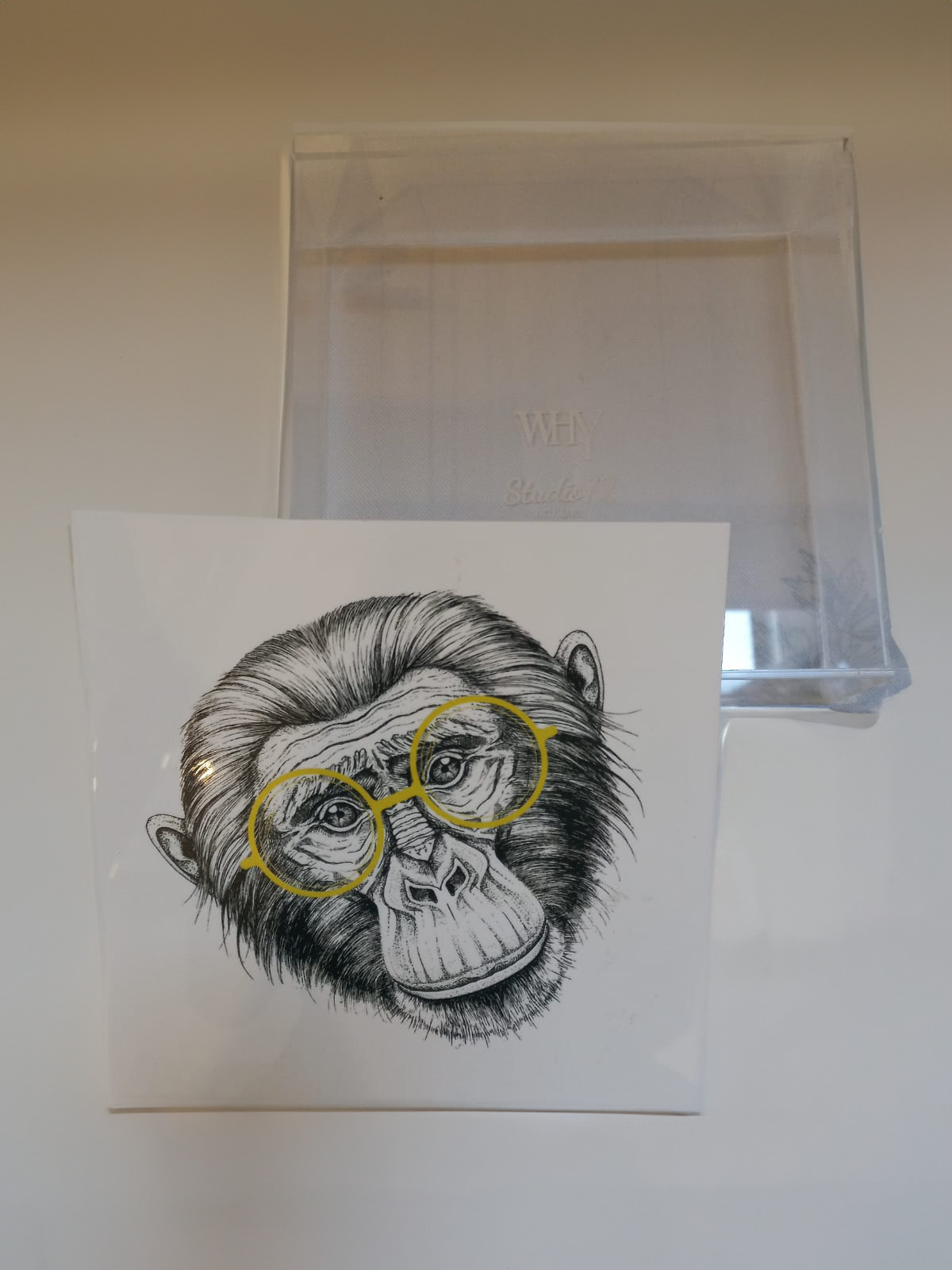 Plexi monkey box colour yellow size 18x18