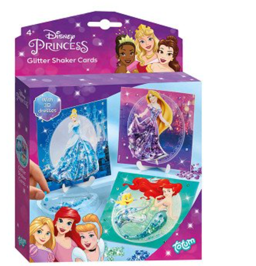 TOTUM DISNEY PRINCESS GLITTER SHAKER CARDS TT044463