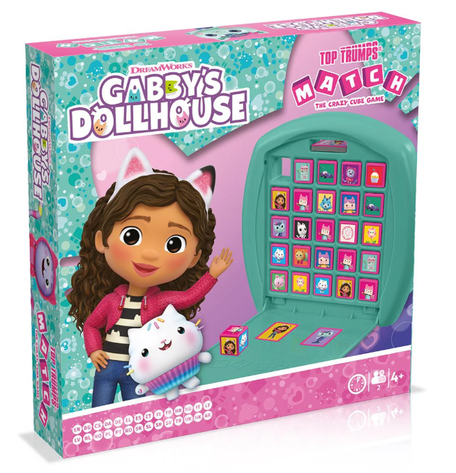 GABBYS DOLLHOUSE THE CRAZY CUBE MATCH GAME ENGLISH LANGUAGE