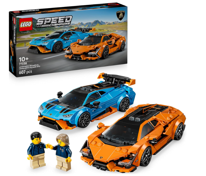 LEGO SPEED CHAMPIONS LAMBORGHINI REVUELTO AND HURACAN 77238 607PCS 10+