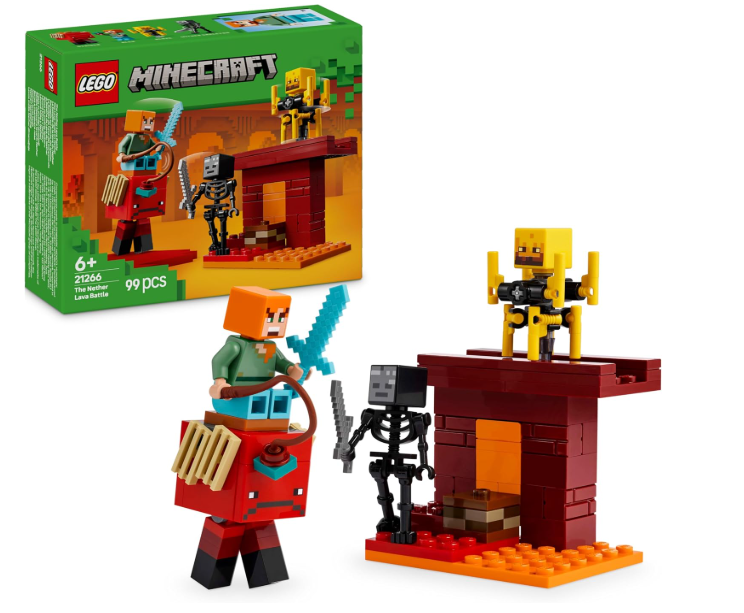 LEGO MINECRAFT THE NETHER LAVA BATTLE 21266 99PCS 6+