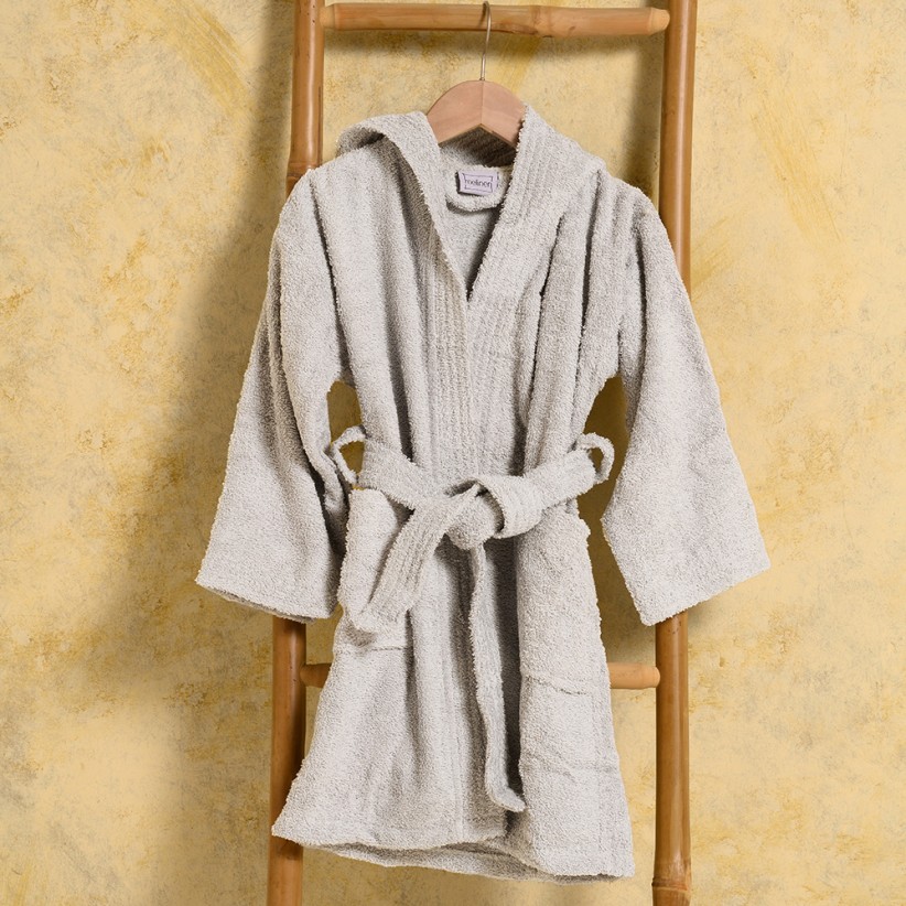 BATHROBE BLOOM KIDS ECRU 8-10 AGE