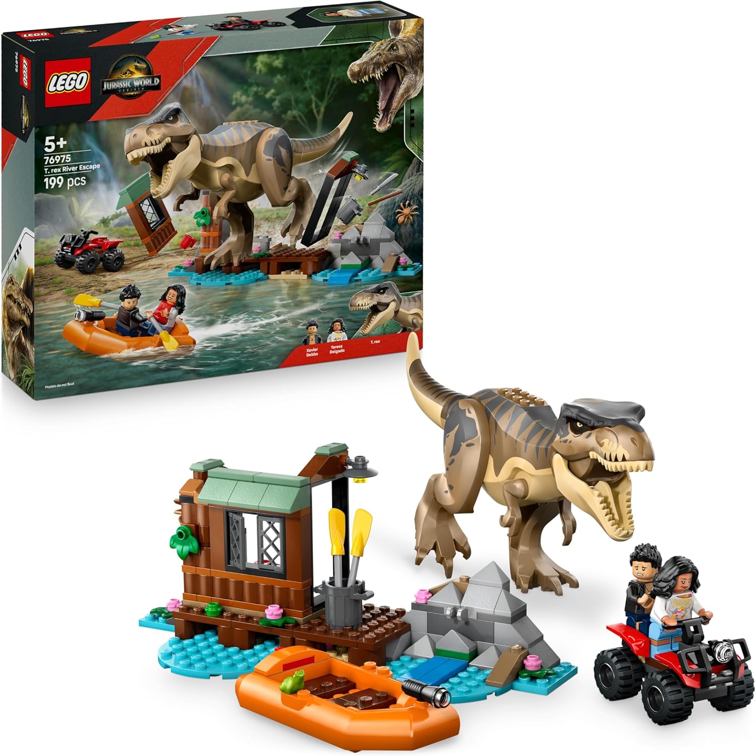 LEGO JURASSIC WORLD T-REX RIVER ESCAPE 199PCS 5+ 76975